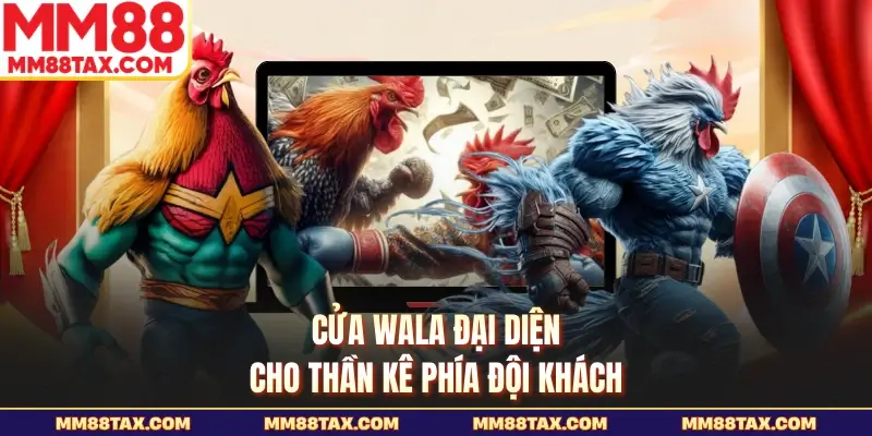 Luật Chơi Đá Gà Cựa Dao Chi Tiết Dành Cho Hội Viên MM88 4 Cửa Wala đại diện cho thần kê phía đội khách